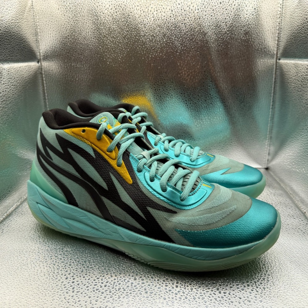 Size 10 Puma LaMelo Ball MB.02 Honeycomb Elektro Auqa Black Mens Shoes 377590-01